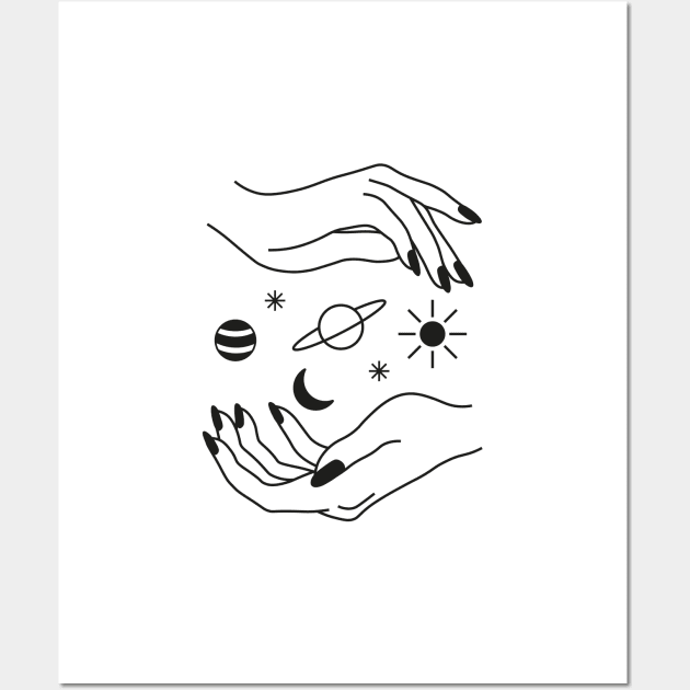 Your Universe is in Your Hands Design Wall Art by simple.daily.magic